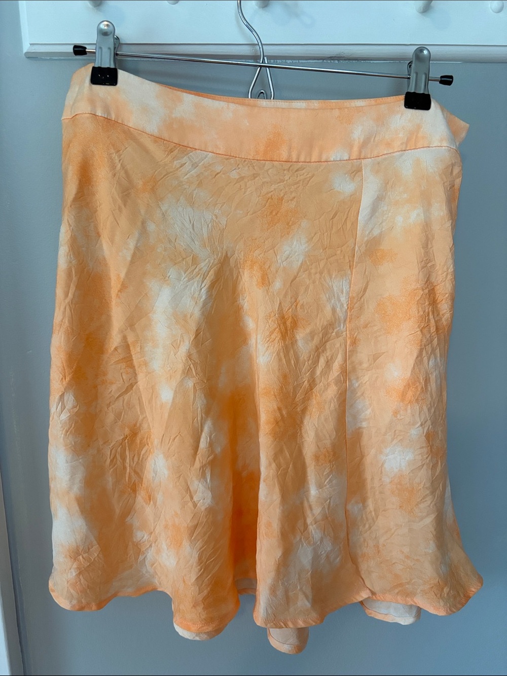 GUC Free People Orange and White Tie-Dye Mini Skirt Women’s Size 12